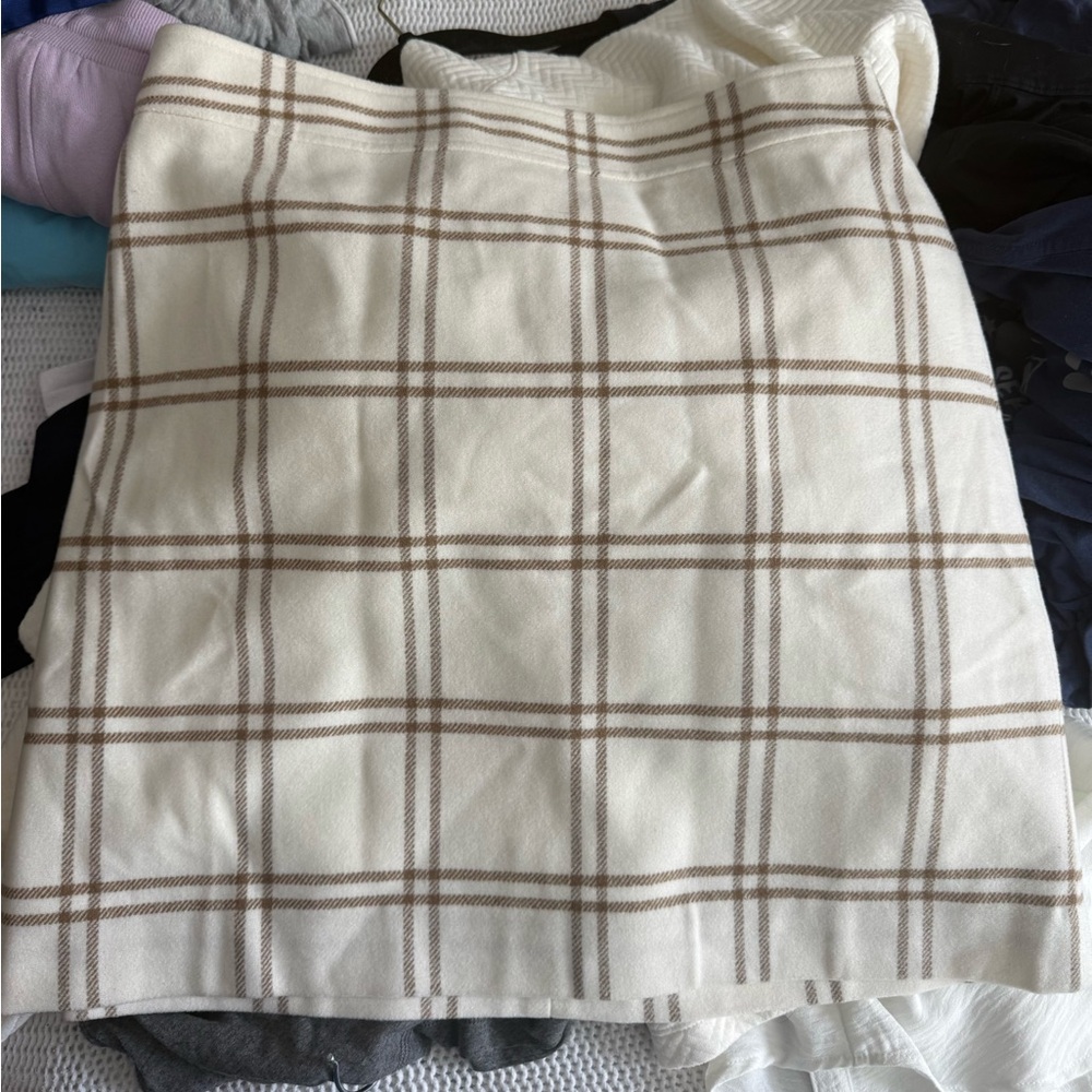 J. Crew plaid wool blend skirt